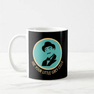 Taza De Café Poirot Usa Mustache De Células Gris Pequeñas