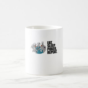Taza De Café Póker - Comer. Dormir. Póker. Repetir.