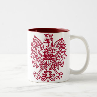 Taza de café polaca del escudo de Eagle