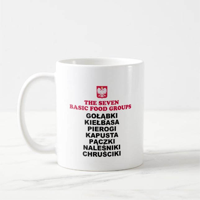 Taza De Café Polaco siete grupos de alimentos (Izquierda)