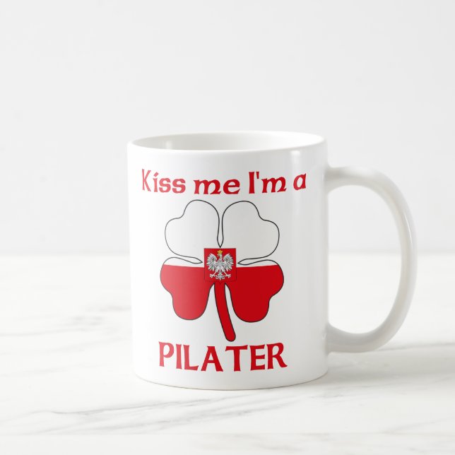 Taza De Café Polacos personalizada me besan que soy Pilater (Derecha)