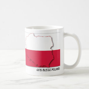Taza De Café POLAND FLAG Scripting Personalizado White