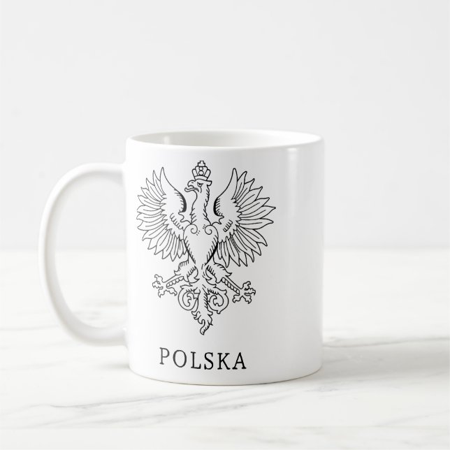 Taza De Café Poland's White Eagle Contemporary State Emblem  (Izquierda)