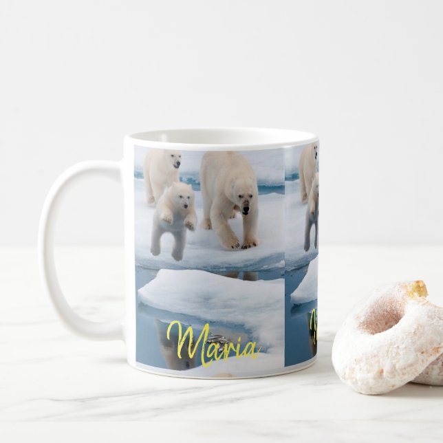 Taza De Café Polar Bear Iceburg Mug (Con donut)