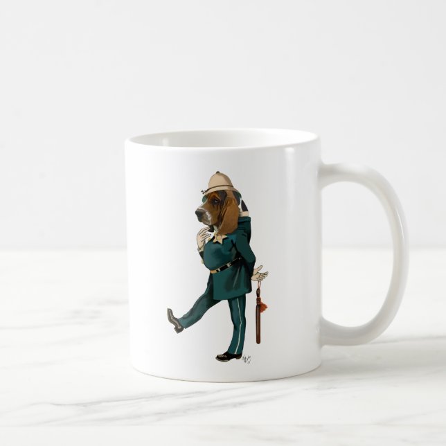 Taza De Café Policía Basset Hound (Derecha)