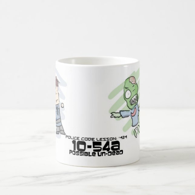 Taza De Café Policía contra Undead (Centro)