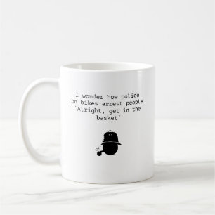 Taza De Café Policía de bicicletas