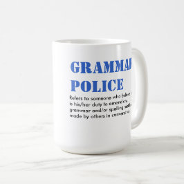 Taza De Café Policía de la gramática