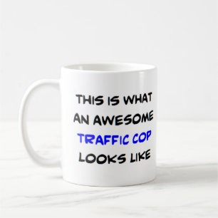 Taza De Café policía de tráfico, increíble