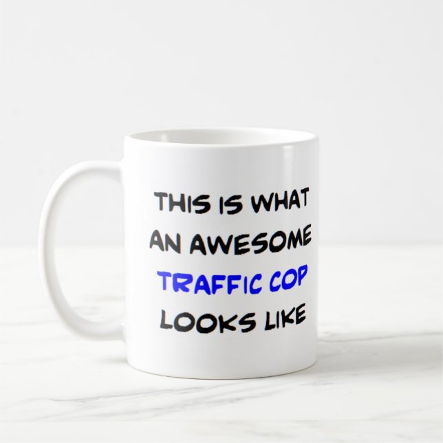 Taza De Café policía de tráfico, increíble (Izquierda)