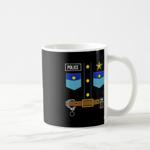 Taza De Café Policía disfrazada vestimenta Guay policía fácil d