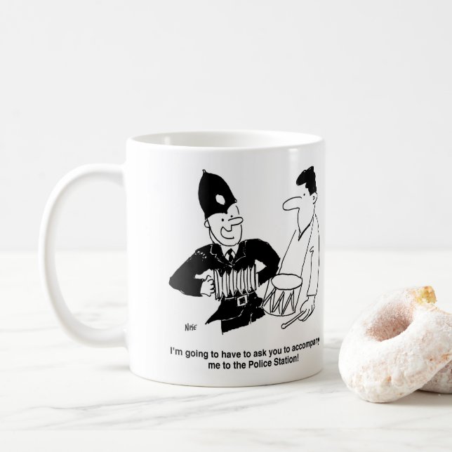 Taza De Café Policía Musical (Con donut)