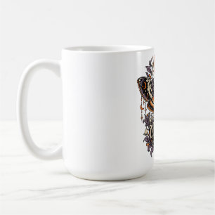 Taza De Café Polilla Cabeza de Muerte Magia de Medianoche
