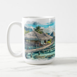 Taza De Café Polinesia Francesa Bora Bora Serenity  
