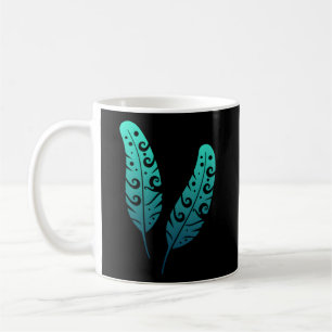 Taza De Café Polinesia Maorí Feather Tribal Tatto Nueva Zelanda