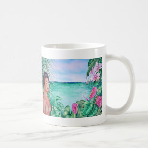 Taza De Café Polinesio en paraíso