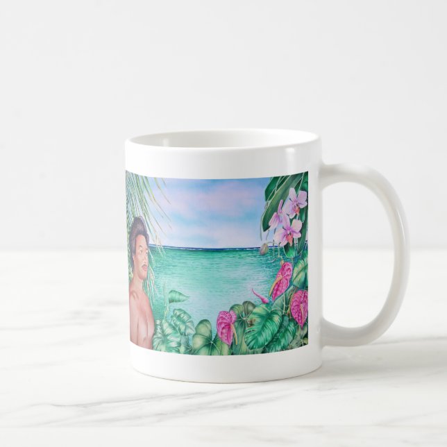 Taza De Café Polinesio en paraíso (Derecha)