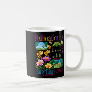 Taza De Café Polinización de abeja flor insecto vintage 90s bot