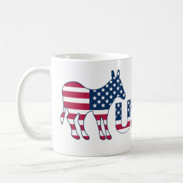 Taza De Café Política de EE.UU. Elefante Republicano Donkey Dem