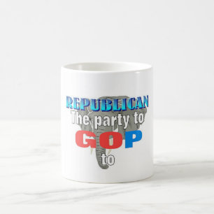 Taza De Café Política para el fiesta republicano