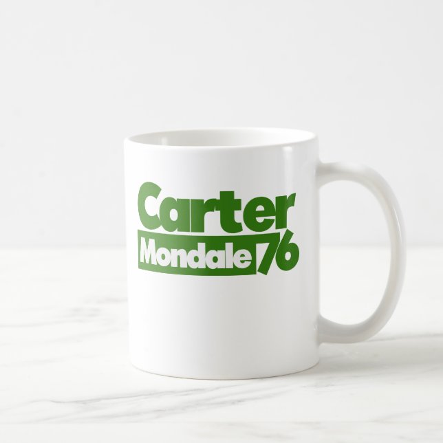 Taza De Café Política retro de Carter Mondale 1976 (Derecha)