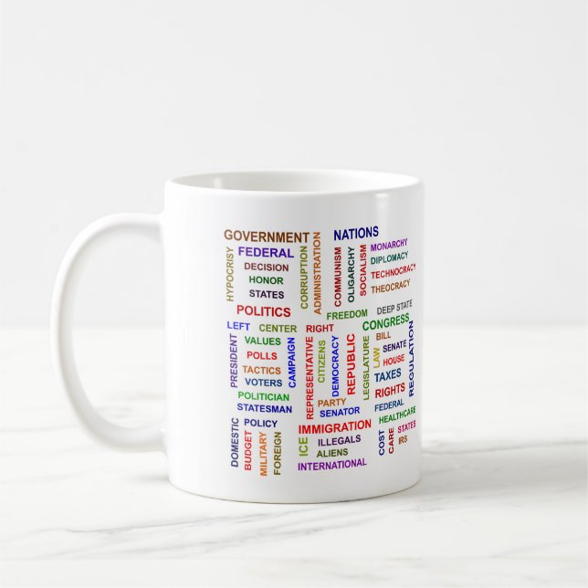 Taza De Café Política Word Mug (Izquierda)