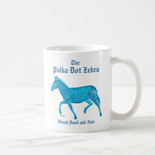 Taza De Café Polka Dot Zebra English Pub - Azul
