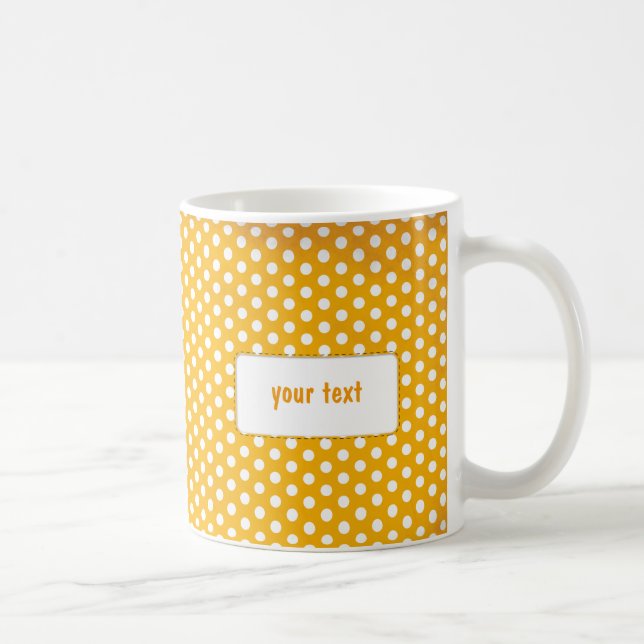 Taza De Café Polkadot anaranjado (Derecha)