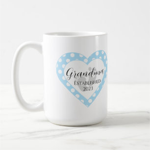 Taza De Café Polkadot blanco de Baby Shower personalizable sobr