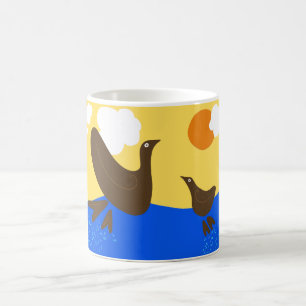Taza De Café Polla de agua y polluelo