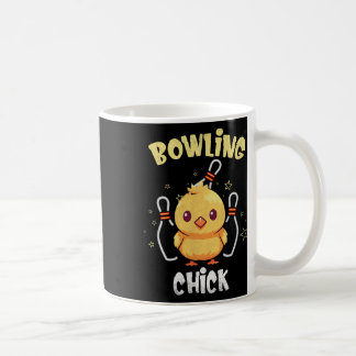 Taza De Café Pollita de bolos divertida atleta de pollo bolos h