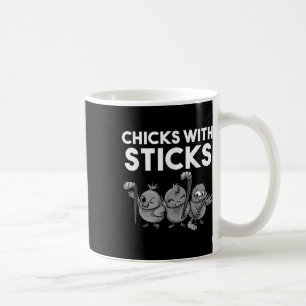Taza De Café Pollitas Divertidas Con Palos Regalo Para Chicas M