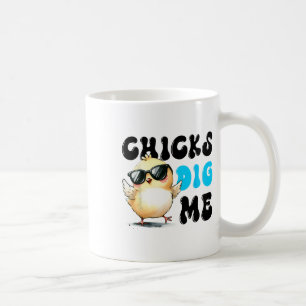 Taza De Café Pollitas Divertidas Me Gustan Pascua Feliz Pascua