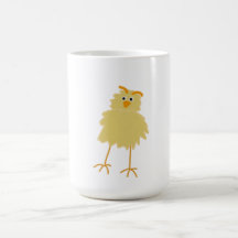 Pollito bebé amarillo lindo y esponjoso
