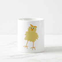 Pollito bebé amarillo lindo y esponjoso