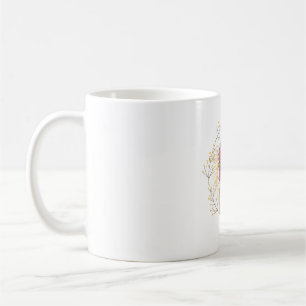 Taza De Café pollito primaveral flor adorable gallina
