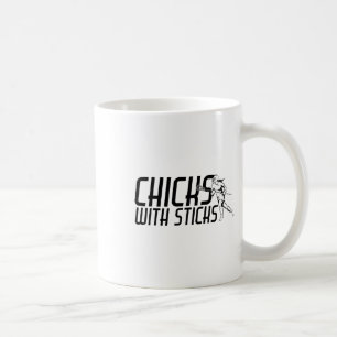 Taza De Café Pollitos con garrapatas mujeres Lacrosse