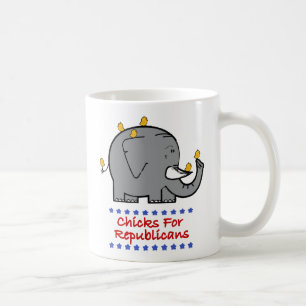 Taza De Café pollitos para republicanos