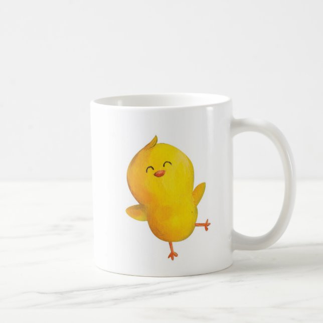 Taza De Café Pollo amarillo lindo (Derecha)