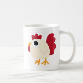 Taza De Café Pollo blanco divertido