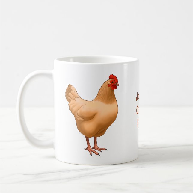 Taza De Café Pollo Buff Orpington Hen (Izquierda)