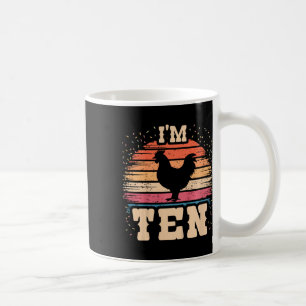 Taza De Café Pollo Cumpleaños Niño Niña 10 Años Décimo Pollo