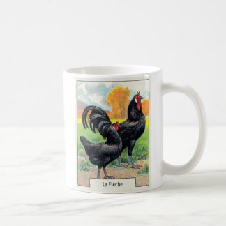 Taza De Café Pollo de Fleche del La del vintage