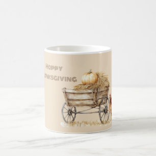 Taza De Café Pollo de heno de calabaza de Acción de Gracias