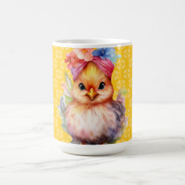 Taza De Café Pollo de Pascua Amarillo 16