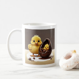 Taza De Café Pollo de Pascua y pollo