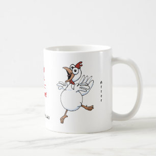 Taza De Café Pollo del dibujo animado, "siento las aves sin
