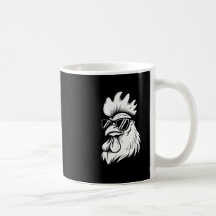 Taza De Café Pollo Divertido Con Gafas De Sol Granja De Pollos