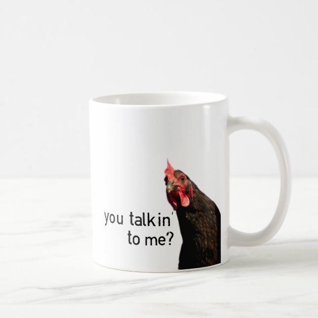 Taza De Café ¿Pollo divertido de la actitud - usted talkin a (Derecha)