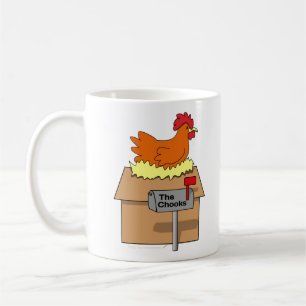 Taza De Café Pollo divertido de la casa de Chook en dibujo